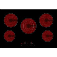 electriQ 77 cm 5-Zone Ceramic Hob EIQC77V3 – Touch Control + Dual Ring Zone