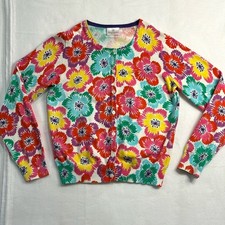 Hanna Andersson Classic Crew Neck Button Down Cardigan Lightweight Sweater Sz 12