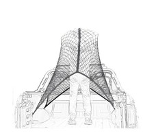Highly Elastic Cargo Net, 4'x6' Stretches to 8'x12, Suitable for 6.5ft - 8.1f...