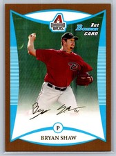 Bryan Shaw 2008 Bowman Draft Picks & Prospects 1st Bowman Gold #BDPP44