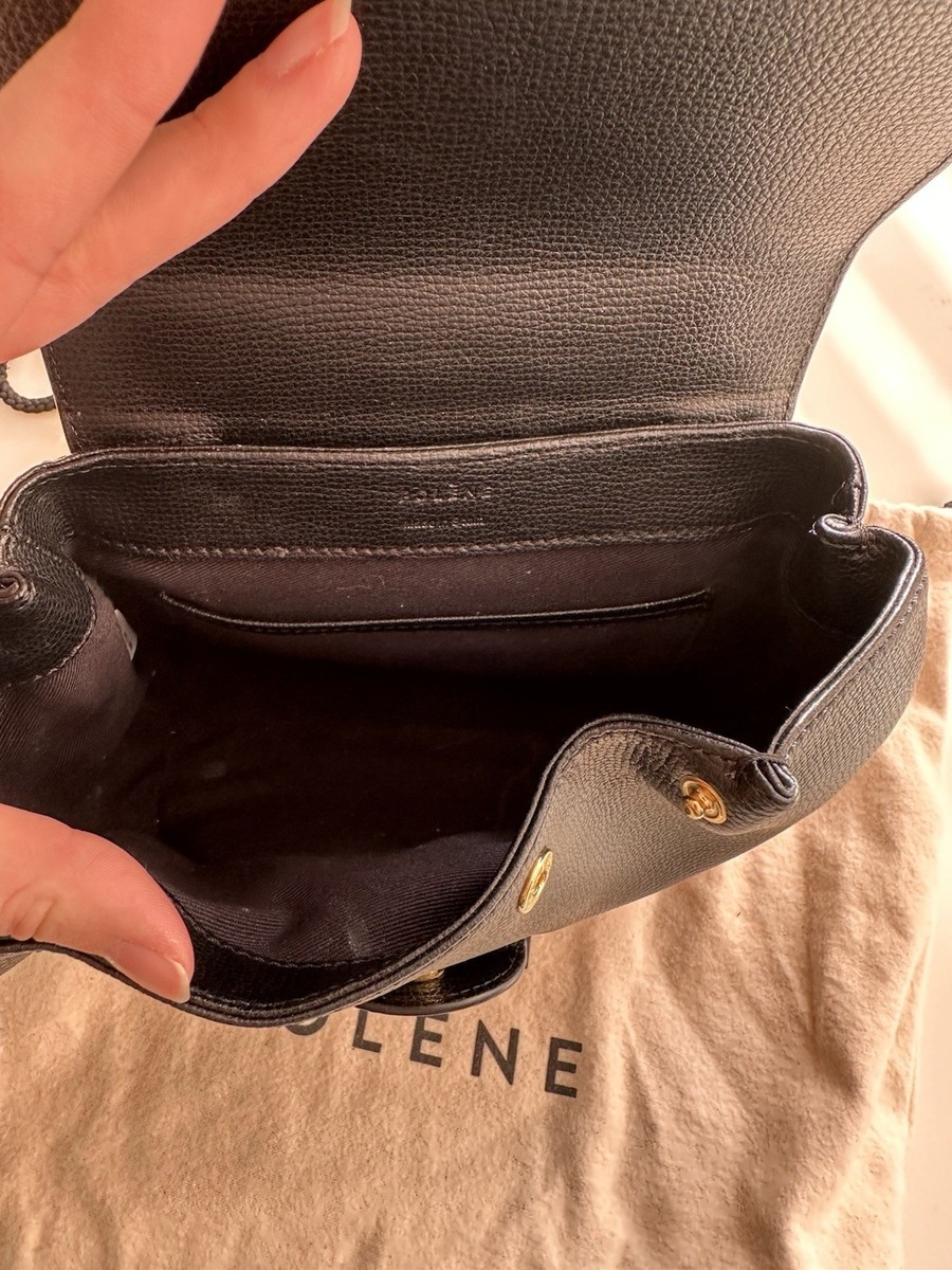 Polène Numéro Un Nano Edition Textured Black Leather | eBay