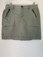 Old Navy Utility Mini Skirt with Zipper Accents Size 8 Olive Green Cargo