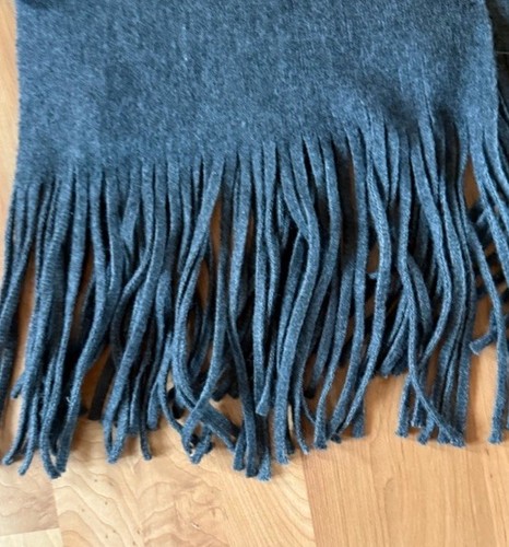 Lucky Brand Solid Brushed Heather Gray Scarf Fringe New With Tags MSRP $69 - Picture 2 of 7