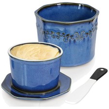 Französische Butterdose, 280g Butterdose Wassergekühlt, Wasserbutterdose Fran...