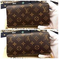 Louis Vuitton Zippy Wallet Monogram Round Zipper Long Wallet Brown