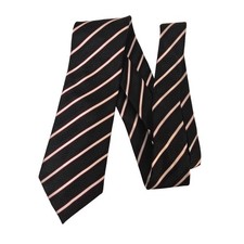 Donald J Trump Signature Collection Silk Necktie Mens Black Red White Striped