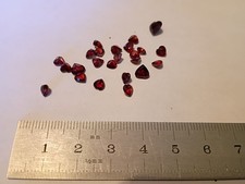 Natural Garnet Loose Stone Parcel, Heart Shaped 24 Stones - 8.7ct P19 