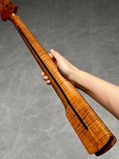 AAAAA Stainless Jazz BASS 21Fret satin DIY Roasted Flame Maple guitar neck 34in