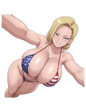 Android 18 5  Vinyl Sticker Waifu Anime Manga Lewd Laptop Skateboard Car