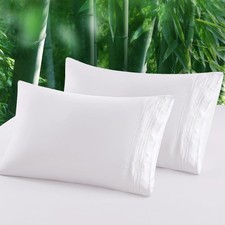 100 Viscose Derived from Bamboo Pillow Cases Set of 2, Breathable Cooling Pi...