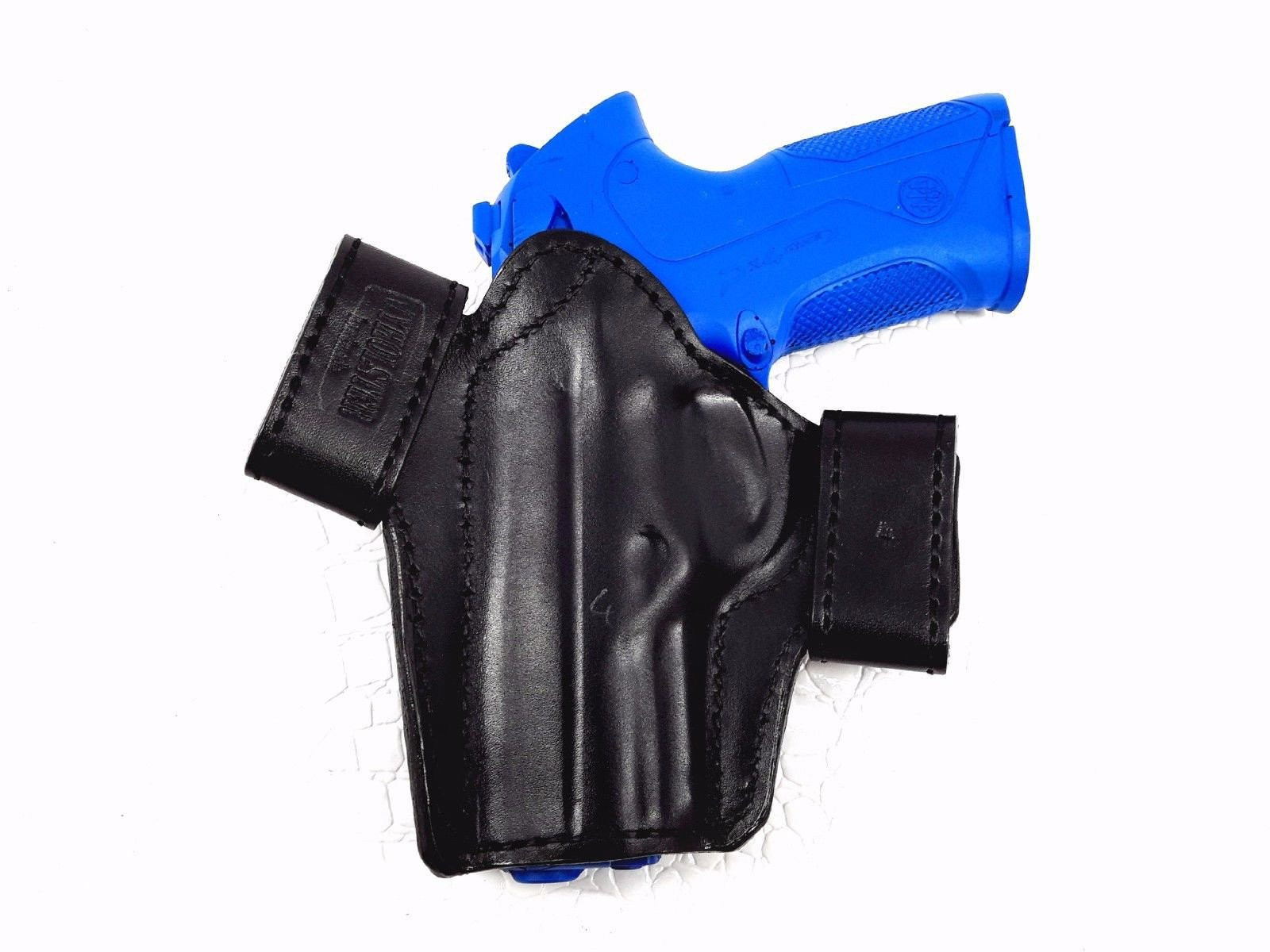 Leather OWB Holster – Open Top, Snap-On Retention, Right-Handed Fits Glock48