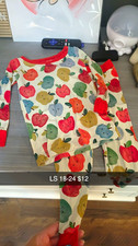 Little Sleepies Fruit Print 2-Piece Pajama Set Long Sleeve 18-24 Months