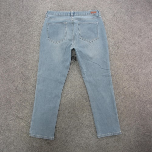 Weatherproof Vintage Jeans Womens 12 L30 Light Wash Flannel Lined Slim Straight - Picture 7 of 11