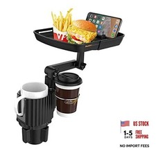 4-in-1 Car Cup Holder Expander Tray - Detachable Car Food Tray A01 - Retractable