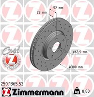 2X Bremsscheibe Sport Z Zimmermann 250.1365.52 FüR Ford Mondeo BA7 4 Turnier LPG