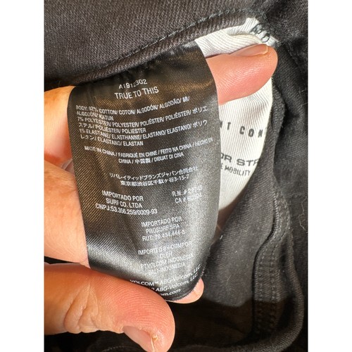 Volcom Vorta Jeans Black Slim Straight Superior Stretch Size 30x29 Cotton Blend - Picture 8 of 9