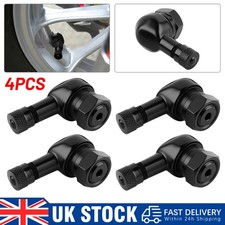 4Pcs Motorcycle Motorbike 90 Degree Angle Wheel Tire Stem Tubeless Valve -NEW