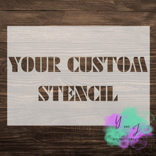 Custom Stencil Letters, Numbers, Logo Personalized Reusable Mylar 10 Mil