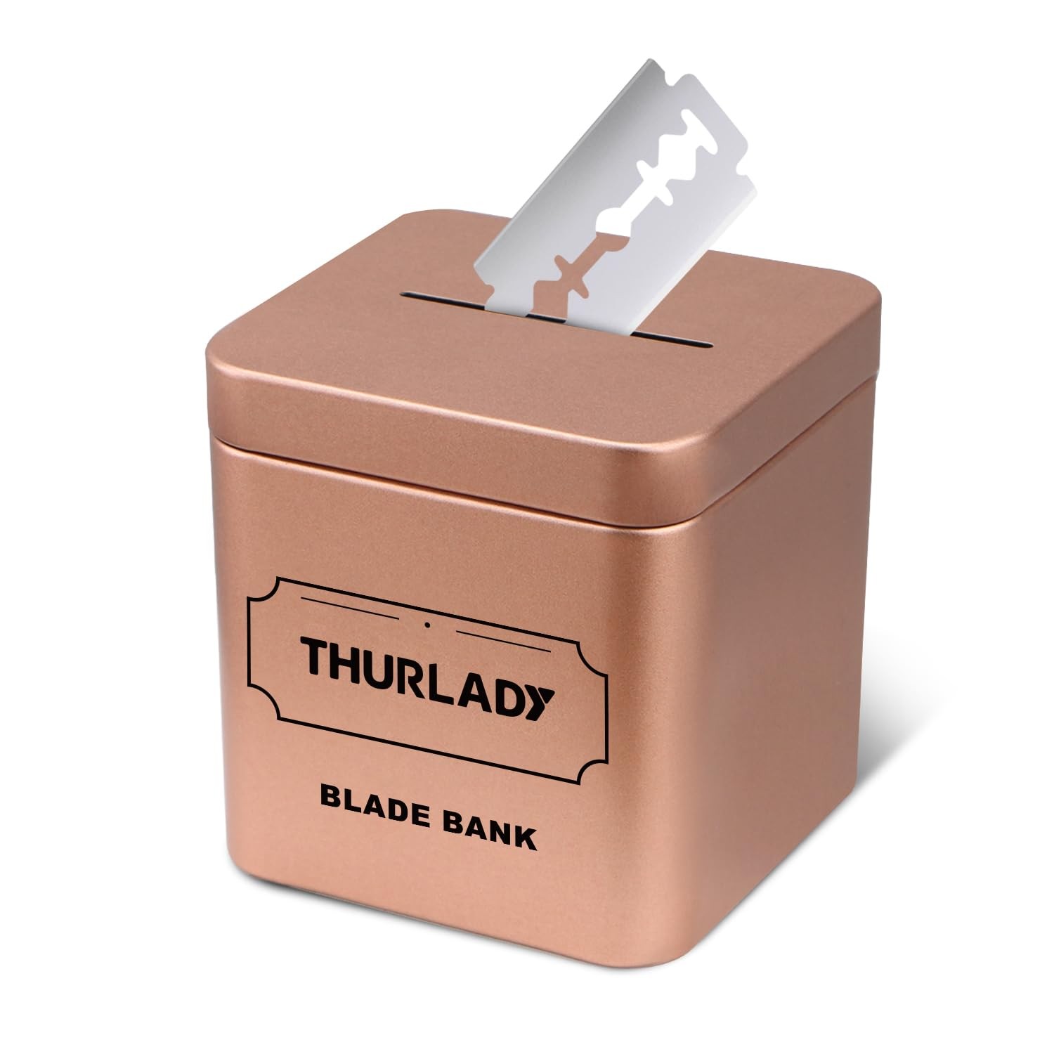 Blade Disposal Container, Rose Gold, Large Capacity, Holds O