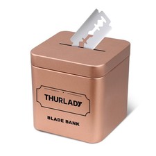 Razor Blade Disposal Container, Rose Gold, Large Capacity, Holds Over 500 Blades