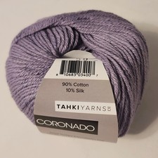 Tahki Yarns Coronado Purple 4 DK 90 Cotton/10 Silk 121 Yards Made in Italy