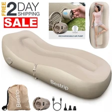 Inflatable Couch Sofa Bed With Built In Pump For Camping Beach Pool RV Clearance