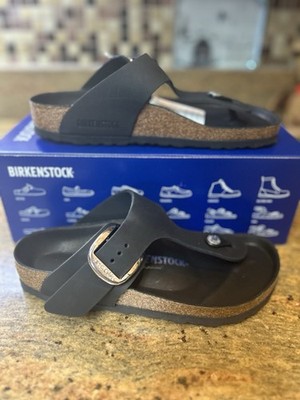Birkenstocks Women s Size 6 EU37 Gizeh  Big Buckle Black