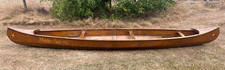 16 Foot Hand-Crafted Vintage classic cedar strip canadian open canoe un-restored