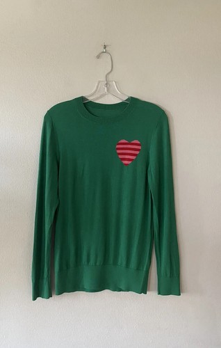 Heart Sweater Green Merino Wool Style 