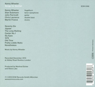 KENNY WHEELER SONGS FOR QUINTET NEW CD