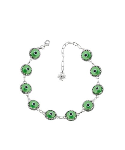 Brazalete de eslabón de eslabón de vidrio de Murano enchapado en oro 925 de plata esterlina de Murano - Imagen 21 de 90