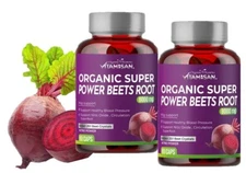 Organic vitamins Extra Strength Beet Root Extract 8000 mg Strength 120 Capsules