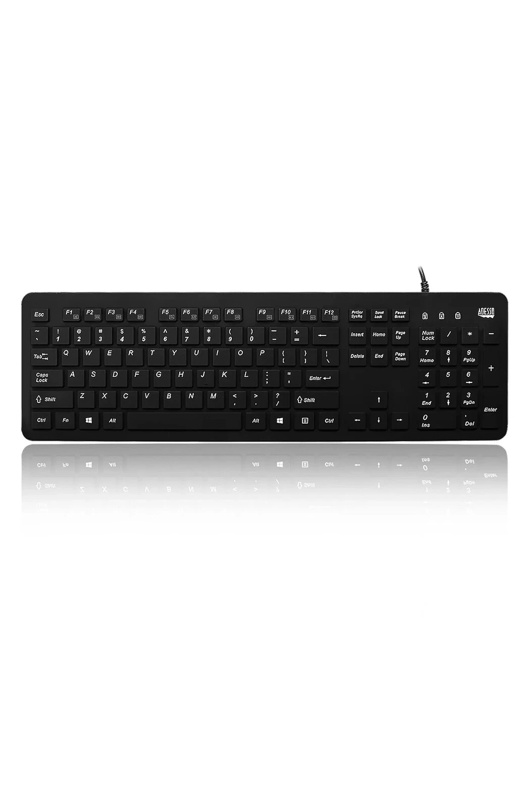 Adesso Antimicrobial Waterproof Desktop Keyboard - Thumbnail 4