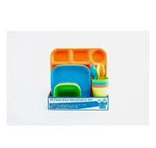 Kids Dinnerware Set, 24pc., 4 Plates, Bowls, Trays, Forks, Spoons, BRAND NEW 