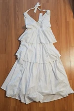 Rhode Leela Tiered Dress White Size Medium NWT