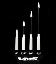 VMS RACING GLOSS WHITE TELESCOPIC 50 CAL BULLET AMMO ANTENNA FOR DODGE RAM 1500