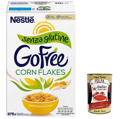 3x Nestlé GO FREE Corn Flakes Glutenfrei Mais Flakes Cerealien 375g+Polpa 400g