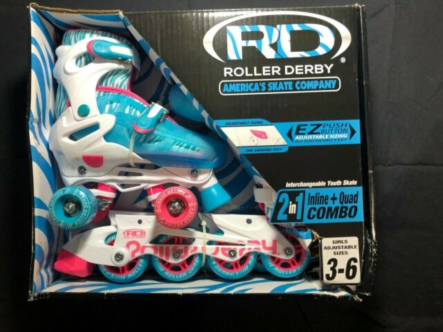 Roller Derby Rd 2n1 Inline/quad Skates Combo Girl A5 for sale 