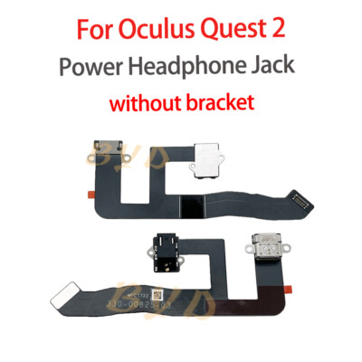 New For Quest 2 VR Headset Power Aux Headphone Port Assembly without bracket