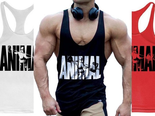 Men Cotton Workout Tank Tops Gym Bodybuilding Training Sleeveless Muscle T Shirt - Picture 5 of 28