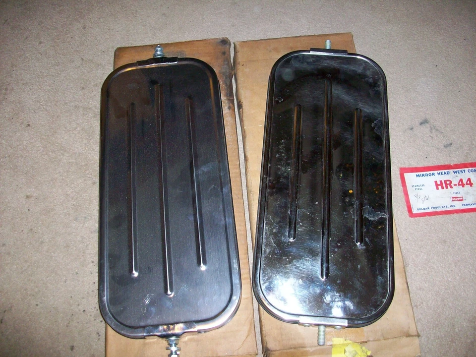 2 NOS 16x7" West Coast Med Duty/Semi Truck Chrome Mirrors HR-44 Grote 16093 NICE - Image 2 of 4