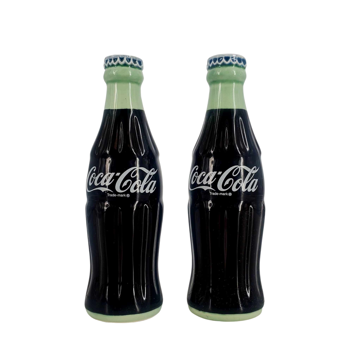 Vintage 1996 Coca-Cola Bottles Ceramic Salt and Pepper Shakers 5