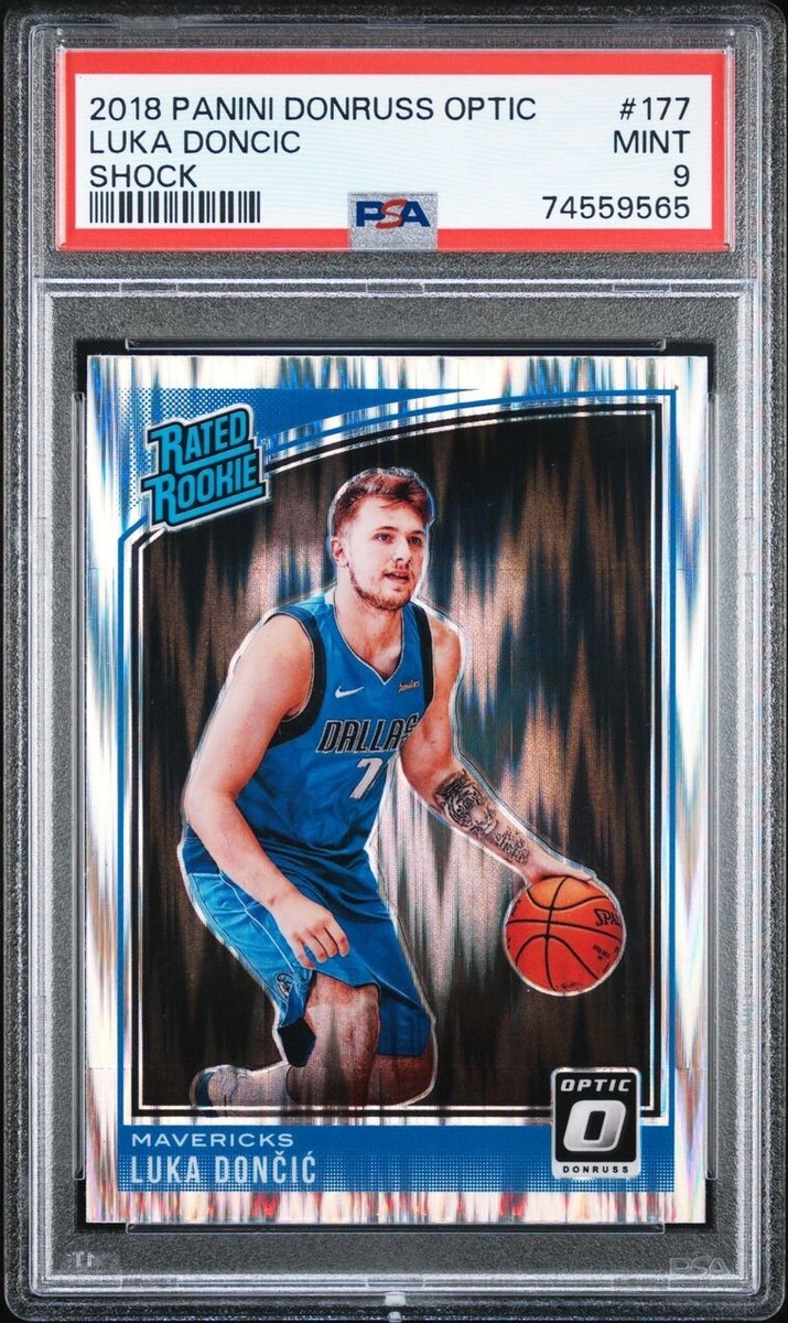 LUKA DONCIC 2018 Panini Donruss PSA 9 Mint OPTIC Rookie Shock RC 
