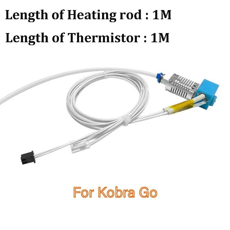 GBKDQQ Kobra 3 Hotend: 4 stuks precisiemondstukken 3D-printer hotend, hoge temperatuur extruder, voor Anycubic-Kobra 3 Combo (0,4 mm messing mondstuk