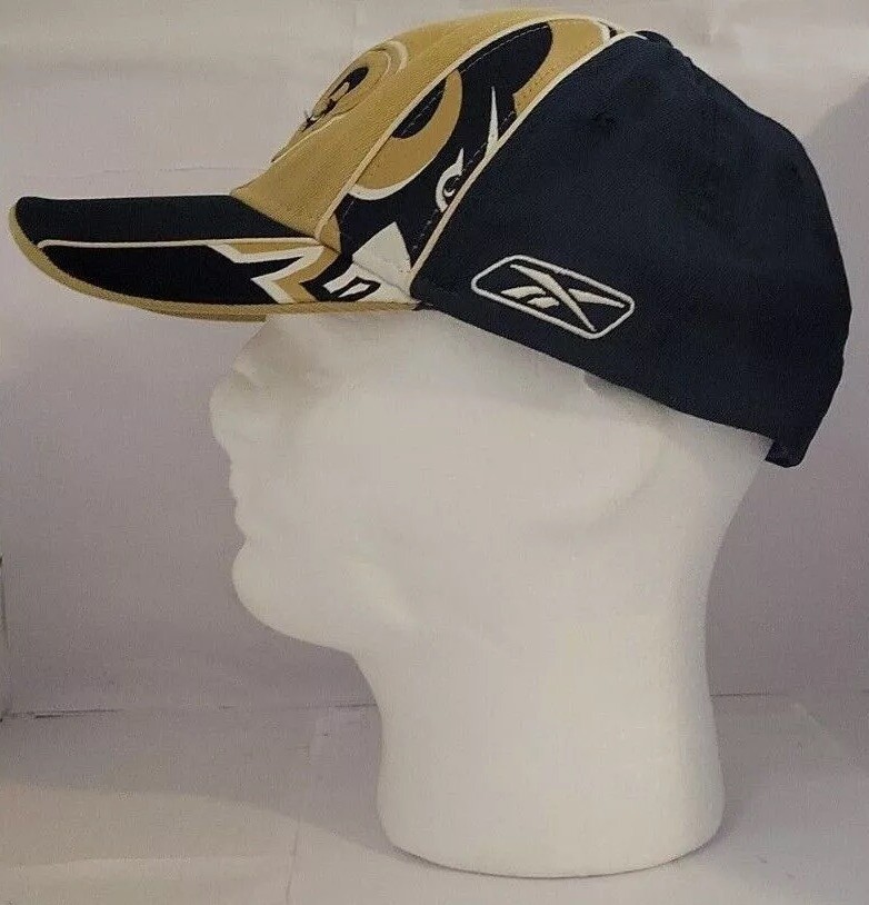 Vintage St. Louis LA Rams Reebok 21" Around Fitted Football NFL Cap Hat Good! thumbnail 5