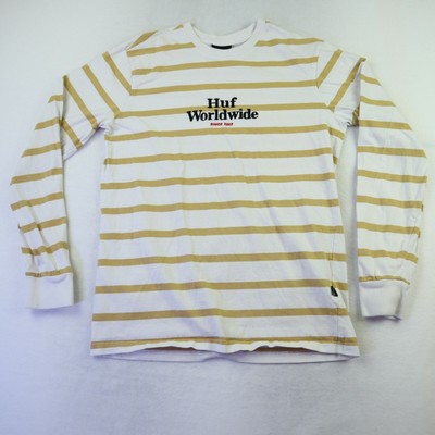 Tan Striped Long Sleeve T-Shirt | eBay