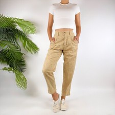 Vintage 90s Yellow Floral Cottagecore High Waisted Straight Leg Ditzy Pants / 4