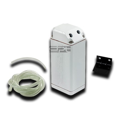 NRG ALUMINUM SQUARE ENGINE VALVE OIL CATCH RESERVOIR BREATHER TANK/CAN KIT WHITE