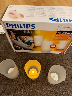 Philips Candlelight, Set bestehend aus 3 Lampen mit Ladeschale myLightAccent OVP