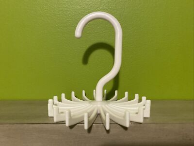 20 Hook Rotating Tie Rack Hanger Organizer Twirling Scarf Belt Tie Holder Ties